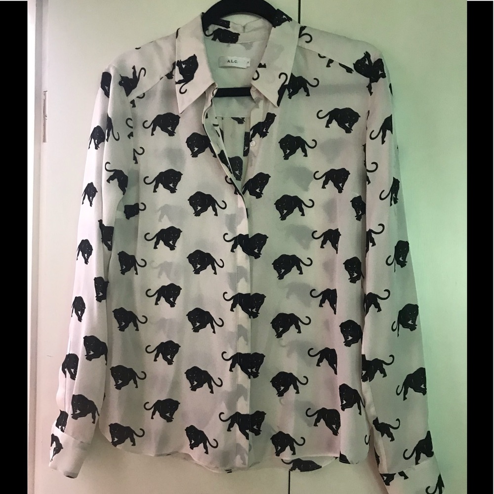 A.L.C. Silk Panther Blouse size 6